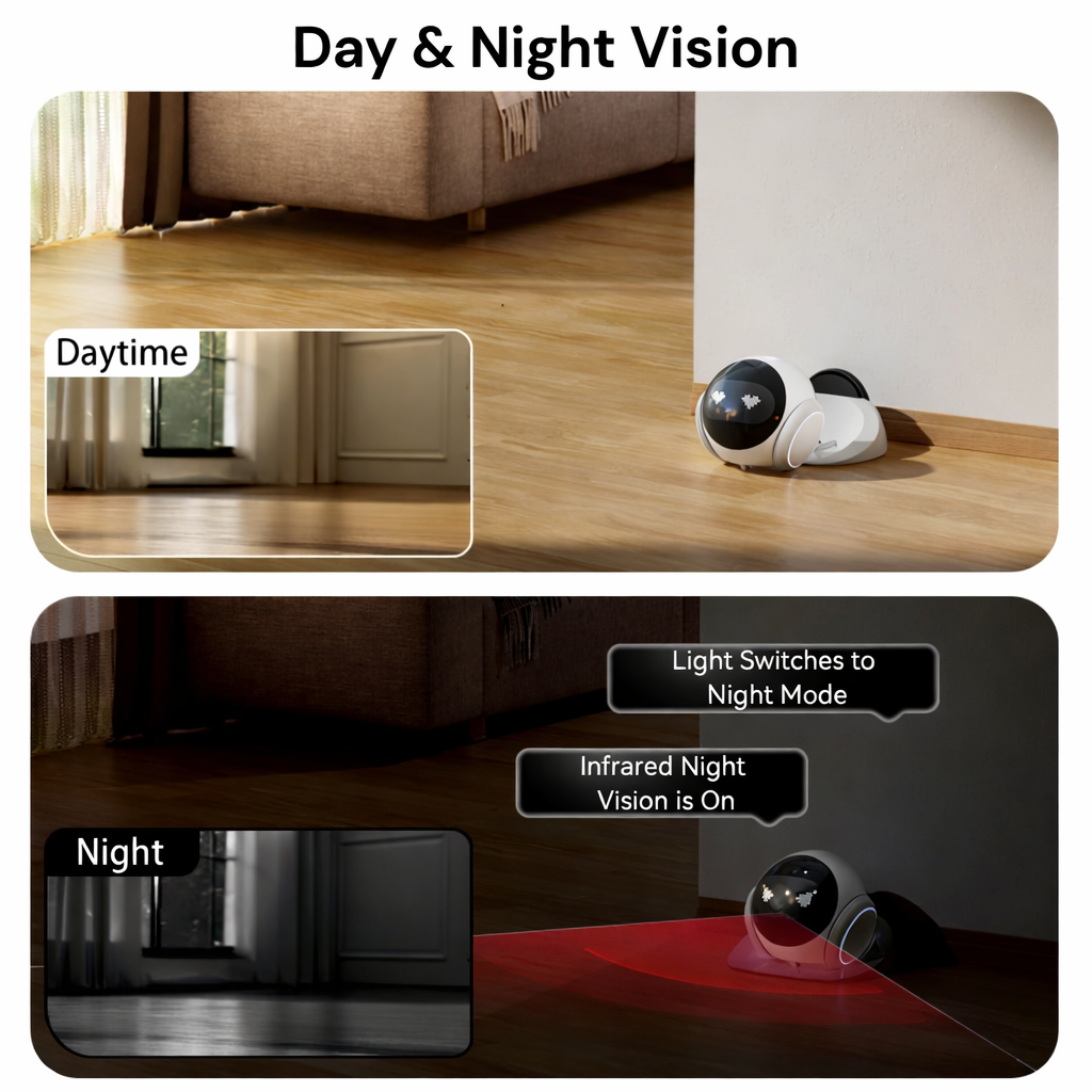 Long distance camera robot with HD day vision and infrared night vision mode
